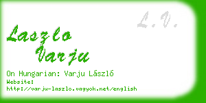 laszlo varju business card